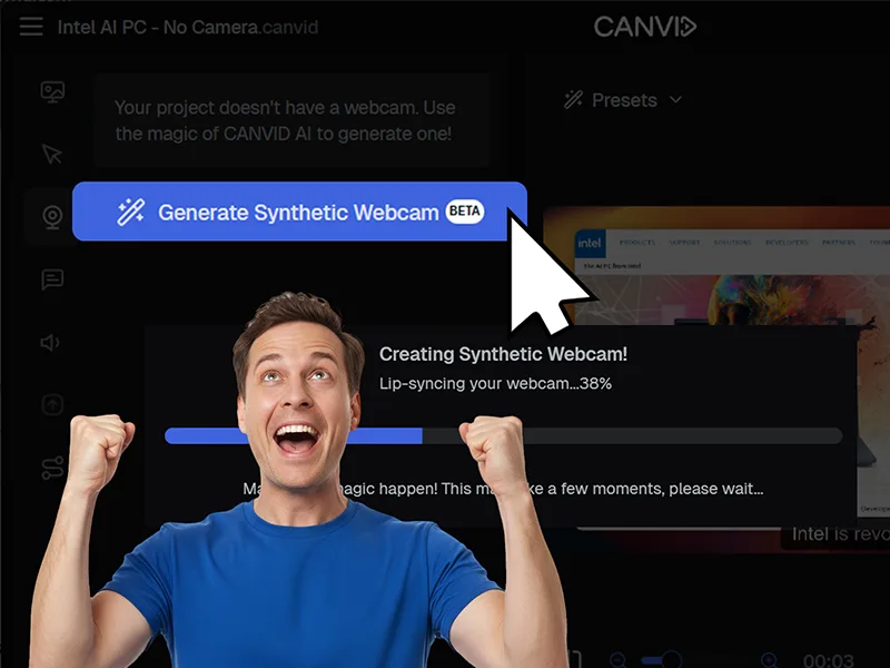 Synthetic Webcam: Give Your Videos a Face Even If You Skipped the camera