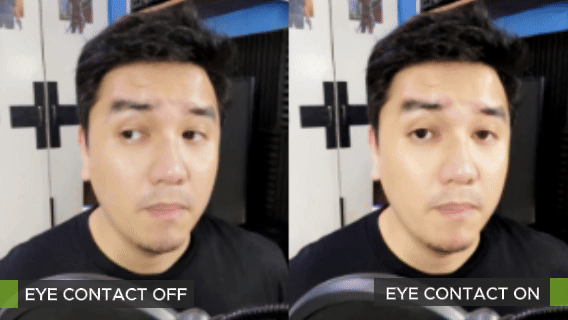 AI eye contact preview