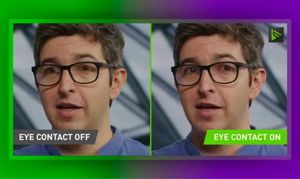 Make your screen recordings more engaging with AI eye contact