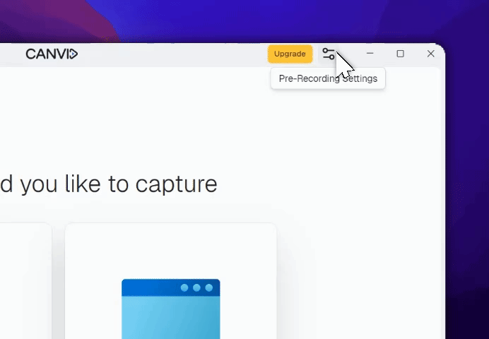 Canvid UI demonstrating how to enable or disable the toggle that blocks system notifications during recording.